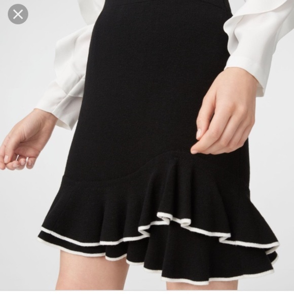 Club Monaco Mertha knitted ruffle skirt XS - Picture 3 of 12